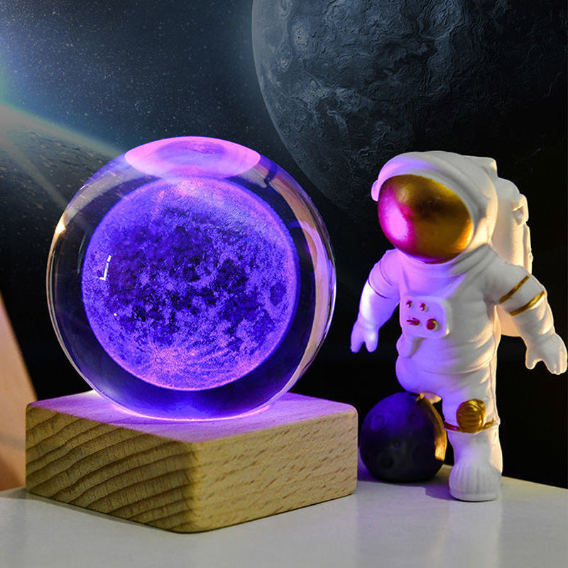 3D Galaxy Crystal Ball Nightlight