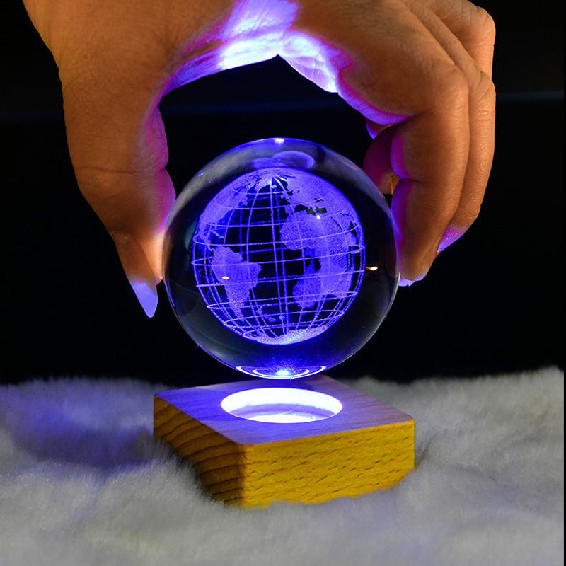 3D Galaxy Crystal Ball Nightlight