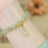 Bracelet feuille d'or jade Hetian - giftlovecanada