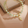 Bracelet feuille d'or jade Hetian - giftlovecanada