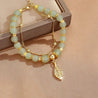 Bracelet feuille d'or jade Hetian - giftlovecanada