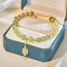 Bracelet feuille d'or jade Hetian - giftlovecanada