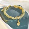 Bracelet feuille d'or jade Hetian - giftlovecanada